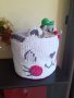 Голям детски кош за играчки ръчно пленет Hello Kitty , снимка 5
