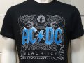Нова мъжка тениска с дигитален печат на музикалната група AC/DC - Black Ice със син надпис , снимка 3