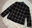 Черно сако в едро каре от бели, червени и сиви ивици Л/ХЛ размер , снимка 7