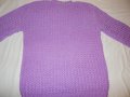 Лилава блуза- ръчно плетиво Л размер, снимка 11
