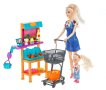 Кукла-манекен с дете в супермаркет