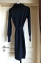 Mango плетена миди черна рокля с колан, снимка 3