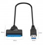 Кабел USB 3.0 / 22 pin SATA конвертор за 2,5 хардиск за лаптоп компютър HDD, снимка 3