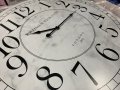 Голям стенен часовник бял с мраморен ефект 60см , London 1984 безшумен механизъм, , снимка 1 - Стенни часовници - 39873183