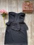 Мини черна тип бюстие  елегантна коктейлна парти рокля пеплум , снимка 10
