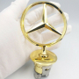 емблема за мерцедес Mercedes-Benz златна Gold 44мм, снимка 1
