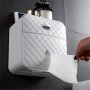 Водоустойчива поставка за тоалетна хартия с рафт и чекмедже, снимка 4