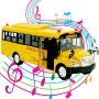  Училищен автобус с отварящи се врати, с LED и звуци, снимка 3