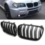 Решетки Бъбреци за БМВ BMW X3 E83 2007-2010 Черен Гланц Двойни, снимка 1