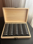 Дървена кутия за монети/ 50 бр./ капсули, снимка 1 - Нумизматика и бонистика - 40120358