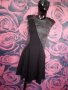 Sweet Miss Черна къса разкроена рокля с кожени елементи С, снимка 1