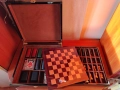 Луксозна кутия с настолни игри шах,табла,карти,домино,зарове, снимка 5
