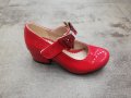 Елегантни детски обувки с токче в червен цвят /Б13, снимка 1 - Детски обувки - 40369151