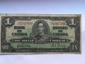 CANADA $ 1 DOLLAR 1937 KG6, снимка 1