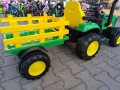 TEXAS акумулаторен трактор с ремарке RANCHER зелен, снимка 5