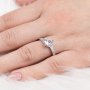 Годежен сребърен пръстен Сребро проба 925 с цирконий, снимка 1 - Пръстени - 43172145