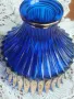Walther Glas 2 вази от кобалтово синьо пресовано стъкло  70-те години , снимка 7