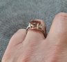 Дамски сребърен пръстен с камък султанит и инкрустирани марказити! Състояние ново! , снимка 4