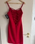 Червена еластична рокля , снимка 2