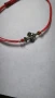 Гривна против уроки. гривничка от червен конец и сребърни елементи пробва 925, снимка 6