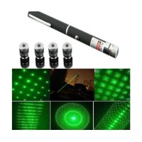 Зелен лазер писалка с 5 приставки, акумулаторна батерия и кутия, снимка 1 - Друга електроника - 43330947