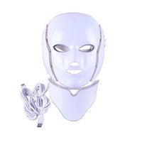 Козметична LED маска за лице и шия, светлинна, фотодинамична терапия, снимка 10 - Козметични уреди - 27319972