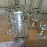 Ретро стъклени чаши , снимка 3 - Антикварни и старинни предмети - 43697873
