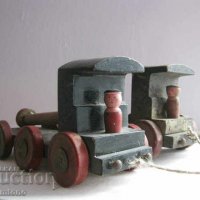 2 бр Стар дървен локомотив камион играчка, снимка 1 - Други ценни предмети - 28871470