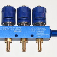 Газов инжектор HERCULES BLUE 3 цилиндъра 2 ohm, снимка 1 - Части - 44013143