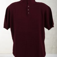 Мъжка блуза с памук в цвят бордо Jimmy Sanders - 3XL, снимка 2 - Блузи - 43084774