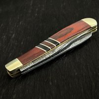 Висококачествен компактен колекционерски джобен сгъваем нож Elk Ridge Trapper Pakkawood.(ER954WBCR), снимка 3 - Ножове - 43021162