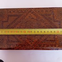 Старинна дървена кутия за бижута , снимка 7 - Антикварни и старинни предмети - 44078900