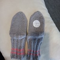 Ръчно плетени детски чорапи от вълна, ходило 16 см., снимка 1 - Чорапи - 39890606