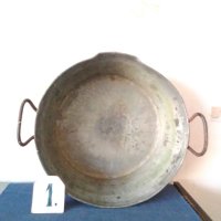 Стари медни тави ръчно ковани от майстори и времена., снимка 4 - Антикварни и старинни предмети - 40551261