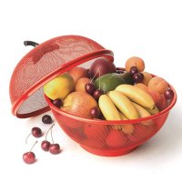 875 Метална купа с капак за плодове и зеленчуци с форма на ябълка, снимка 3 - Аксесоари за кухня - 44065525