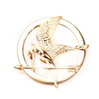 Брошка от Игрите на глада 1 Сойка присмехулка Hunger Games Mockingjay, цвят бронз, сребро или злато, снимка 11 - Колиета, медальони, синджири - 9536049