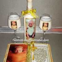 Подарък за Кръстници- Старинна книга с икона/ снимка и поздрав по желание, снимка 3 - Подаръци за кръщене - 40821865