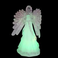 Коледна украса ангел, светещ, 22см/ с батерии/ размери: 9.7cm*16.8cm*21.5cm., снимка 2 - Декорация за дома - 43048948