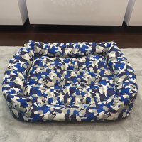 Кучешко / котешко легло в синьо - бял цвят + подарък играчка за дом. любимец. , снимка 2 - За кучета - 39096725