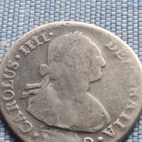 Сребърна монета 2 реала 1789г. Карлос четвърти Лима Перу 29782, снимка 5 - Нумизматика и бонистика - 42969000