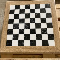 Мраморна шахматна маса , снимка 1 - Маси - 37224616