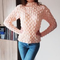 Ръчно плетена блуза, снимка 3 - Блузи с дълъг ръкав и пуловери - 22697887