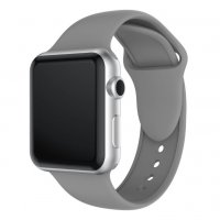 Силиконова каишка за Apple Watch -  42, 44, 45- цвят графит, снимка 1 - Смарт часовници - 32356311