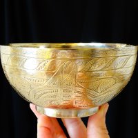 Персийска бронзова бонбониера,купа с тугри. , снимка 9 - Антикварни и старинни предмети - 28418110