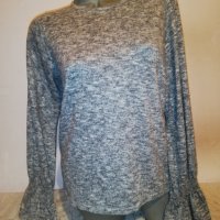Зимна сива блуза р-р М/Л, снимка 1 - Блузи с дълъг ръкав и пуловери - 38526663