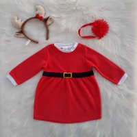 Детска Коледна рокля H&M 9-12 , снимка 6 - Бебешки рокли - 42950882