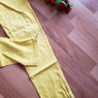 Жълт панталон с подвижен цип на крачолите , снимка 3 - Панталони - 27259765