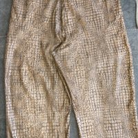 Панталон в кроко принт с кожен ефект "Fransa"® / широки крачоли, голям размер , снимка 5 - Панталони - 26747029