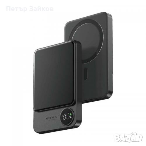 V-TAC - 5000mAh Външна Батерия 9мм Magnetic Черна SKU: 7850 | VT-50005, снимка 1