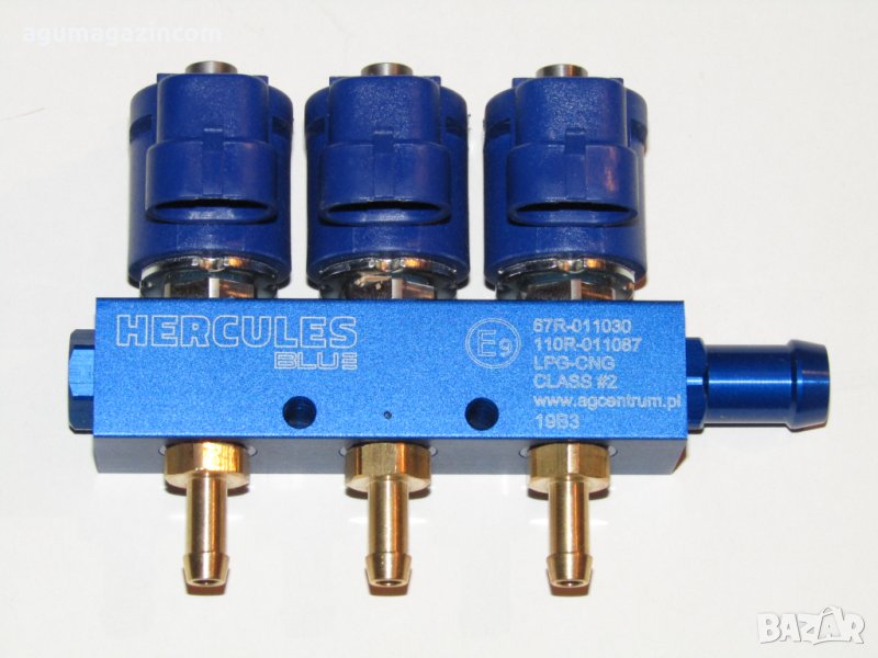 Газов инжектор HERCULES BLUE 3 цилиндъра 2 ohm, снимка 1